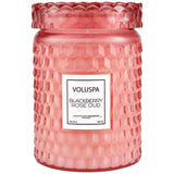 Large Glass Jar Candle - Blackberry Rose Oud 18oz